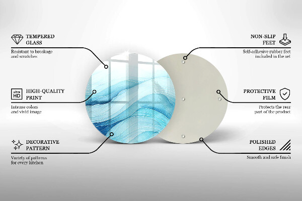 Deska kuchenna szklana Abstrakcyjne fale