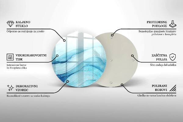 Deska kuchenna szklana Abstrakcyjne fale