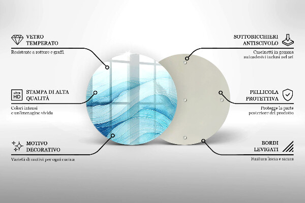 Deska kuchenna szklana Abstrakcyjne fale
