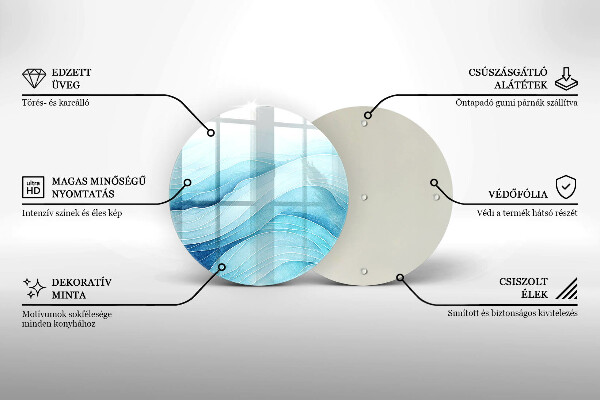 Deska kuchenna szklana Abstrakcyjne fale