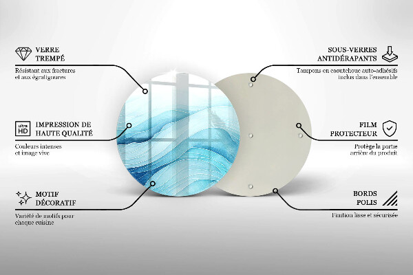 Deska kuchenna szklana Abstrakcyjne fale