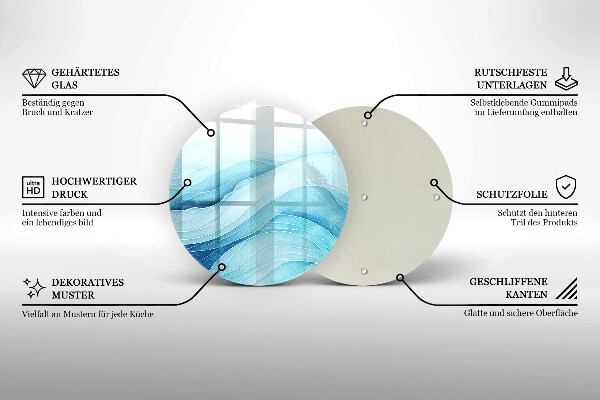 Deska kuchenna szklana Abstrakcyjne fale