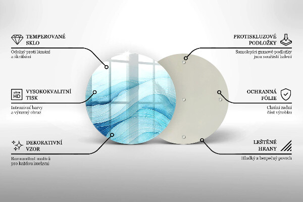 Deska kuchenna szklana Abstrakcyjne fale