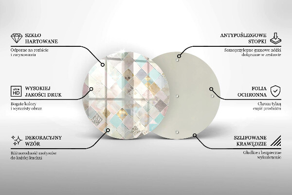Deska kuchenna szklana Pastelowa kompozycja