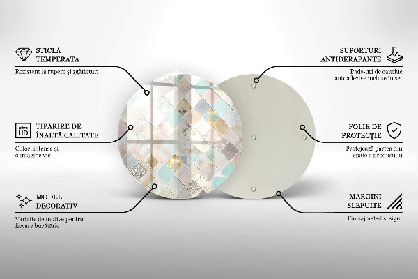 Deska kuchenna szklana Pastelowa kompozycja