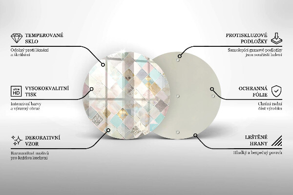 Deska kuchenna szklana Pastelowa kompozycja