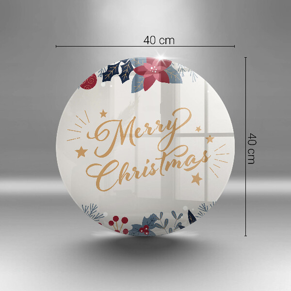 Deska kuchenna szklana Napis Merry Christmas