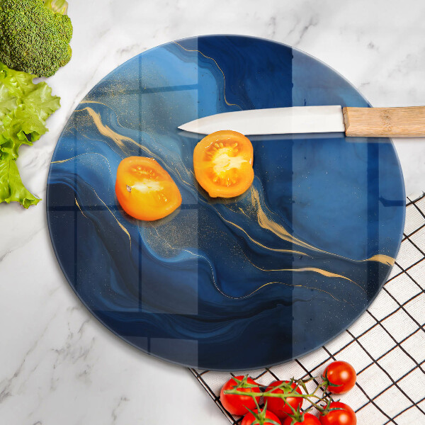Deska kuchenna szklana Kobaltowa abstrakcja