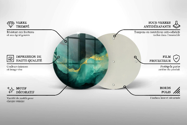 Deska kuchenna szklana Butelkowa zieleń