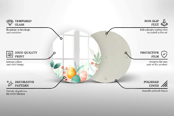 Deska kuchenna szklana Wielkanocne pisanki