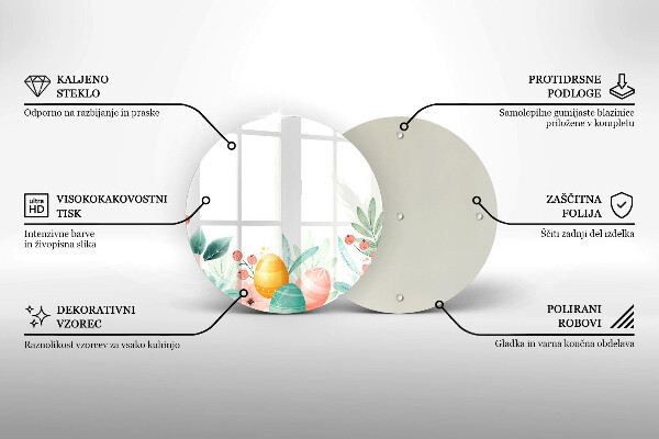 Deska kuchenna szklana Wielkanocne pisanki