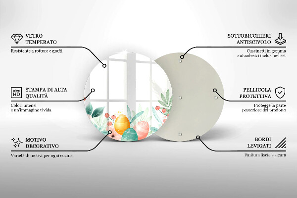 Deska kuchenna szklana Wielkanocne pisanki