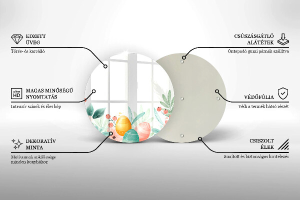 Deska kuchenna szklana Wielkanocne pisanki