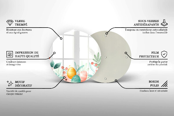 Deska kuchenna szklana Wielkanocne pisanki