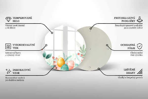 Deska kuchenna szklana Wielkanocne pisanki