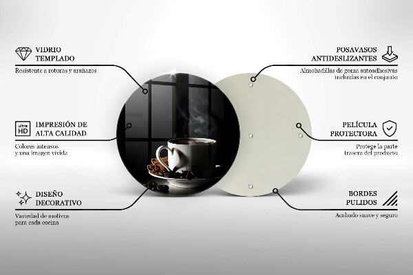 Deska kuchenna szklana Filiżanka gorącej kawy
