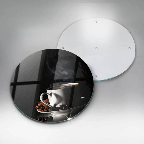 Deska kuchenna szklana Filiżanka gorącej kawy