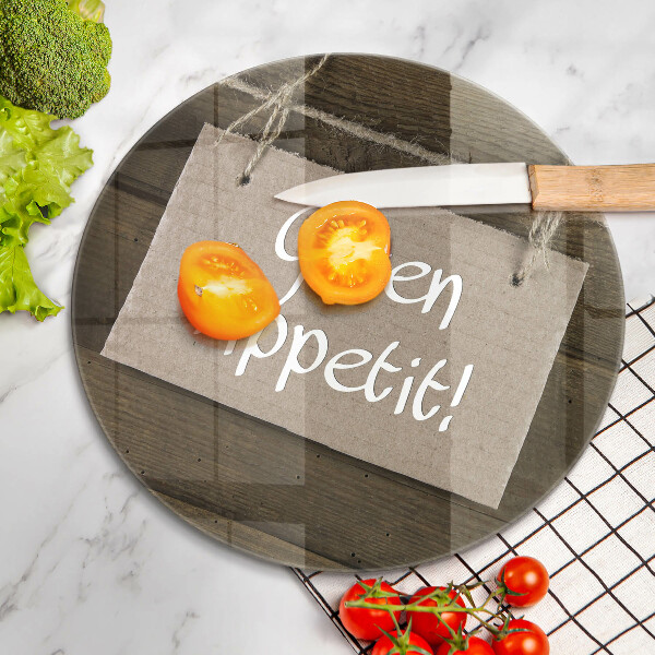 Deska kuchenna szklana Deski napis Guten Apetit
