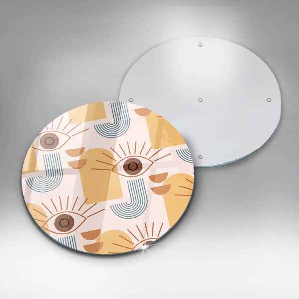 Deska kuchenna szklana Boho wzór oczy