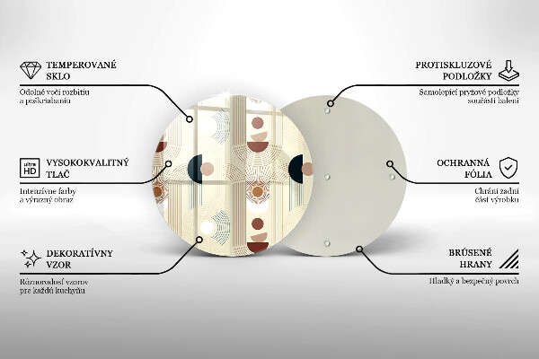 Deska kuchenna szklana Geometria boho kształty