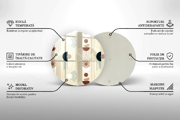 Deska kuchenna szklana Geometria boho kształty