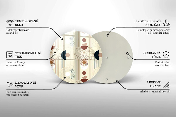 Deska kuchenna szklana Geometria boho kształty