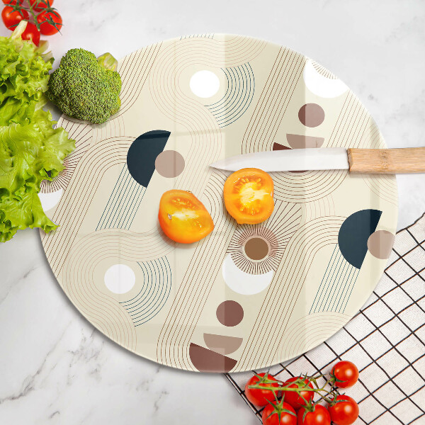 Deska kuchenna szklana Geometria boho kształty