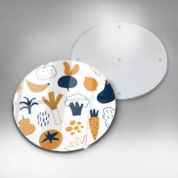 Deska kuchenna szklana Ilustracja jedzenie