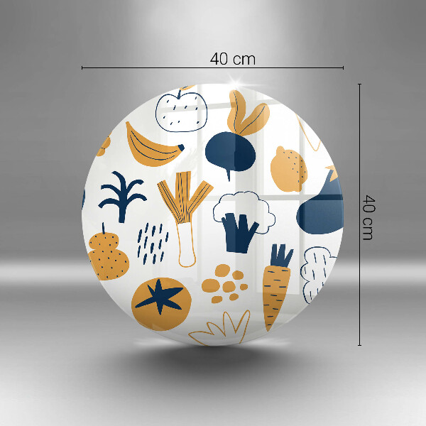 Deska kuchenna szklana Ilustracja jedzenie