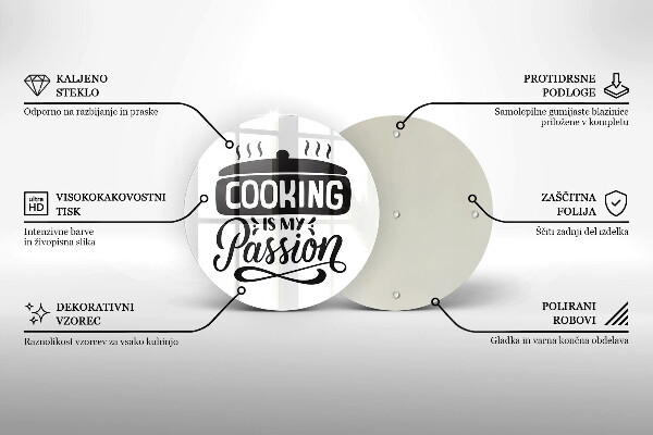 Deska kuchenna szklana Cooking is my passion