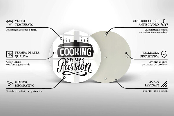 Deska kuchenna szklana Cooking is my passion