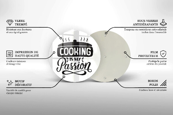 Deska kuchenna szklana Cooking is my passion