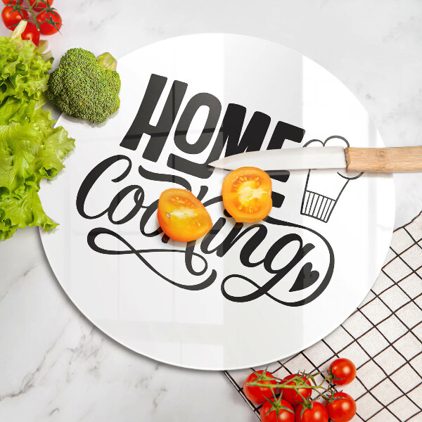 Deska kuchenna szklana Napis Home cooking