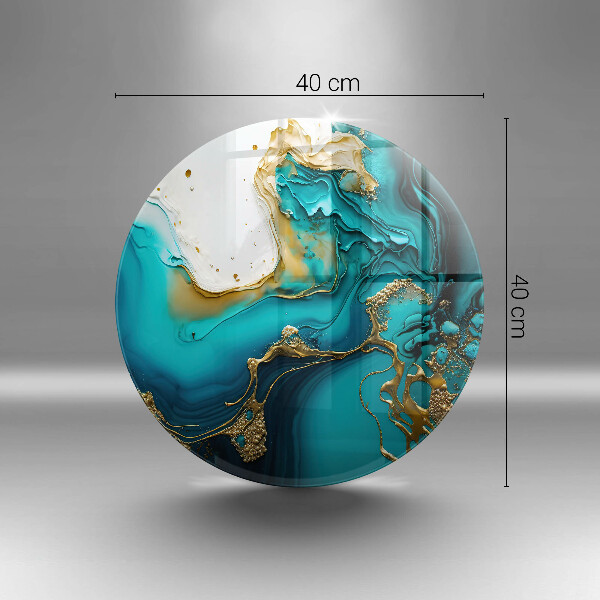 Szklana deska kuchenna Turkusowa abstrakcja