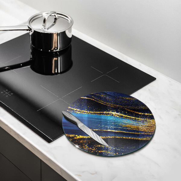 Szklana deska kuchenna Granatowa abstrakcja