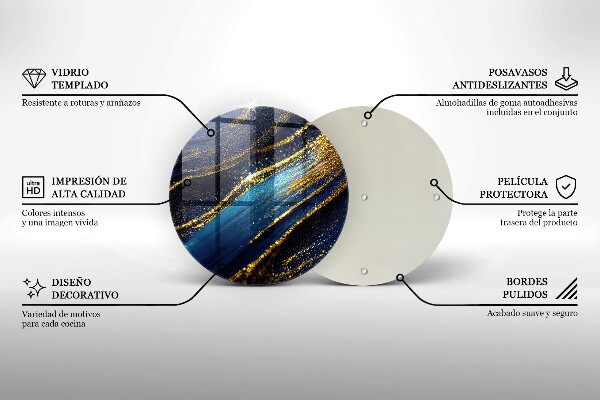 Szklana deska kuchenna Granatowa abstrakcja