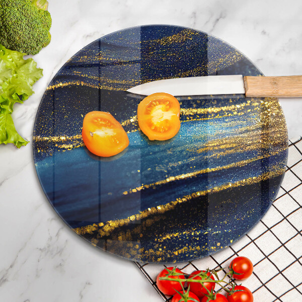 Szklana deska kuchenna Granatowa abstrakcja