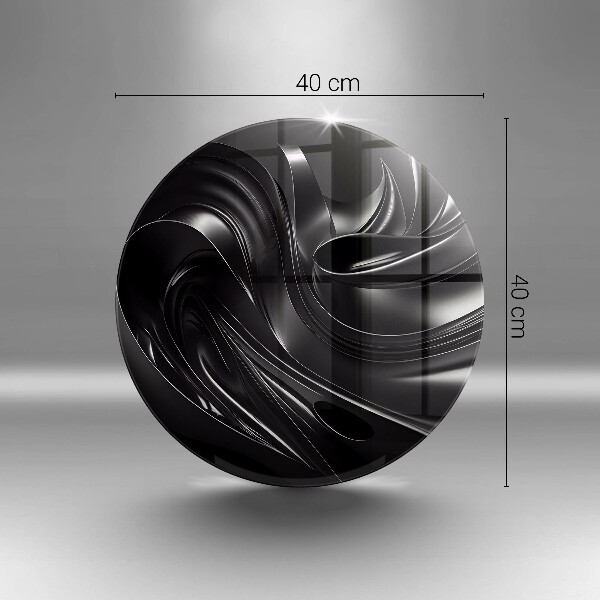 Szklana deska kuchenna Abstrakcja czarna masa