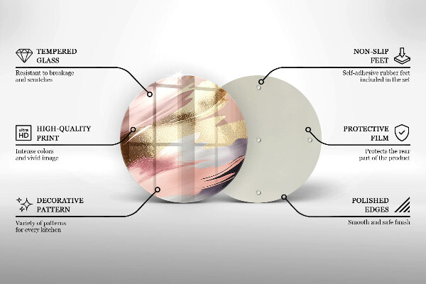 Szklana deska kuchenna Pastelowe plamy