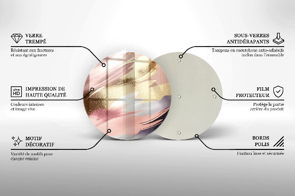 Szklana deska kuchenna Pastelowe plamy