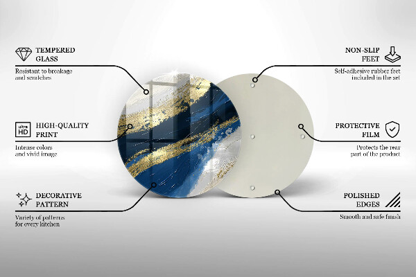 Szklana deska kuchenna Tekstura ze złotem