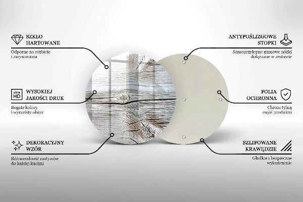 Szklana deska kuchenna Jasna struktura drewna