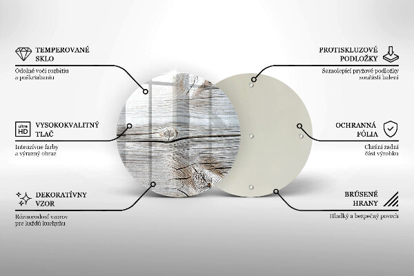 Szklana deska kuchenna Jasna struktura drewna