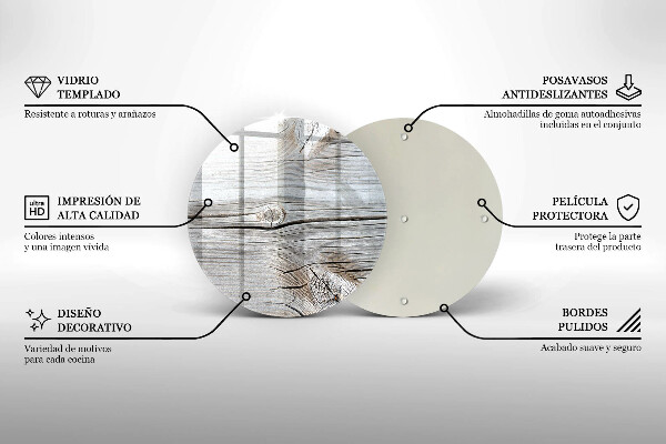 Szklana deska kuchenna Jasna struktura drewna