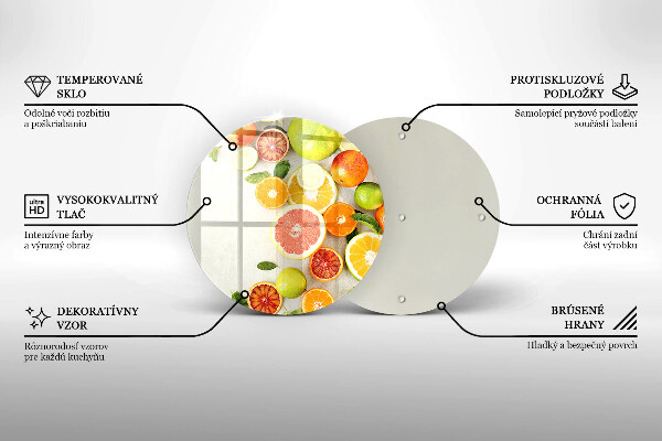 Szklana deska kuchenna Owoce cytrusy