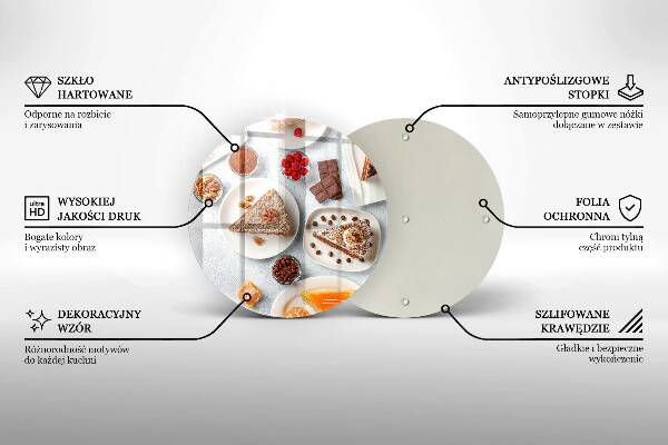 Szklana deska kuchenna Słodkości ciasta