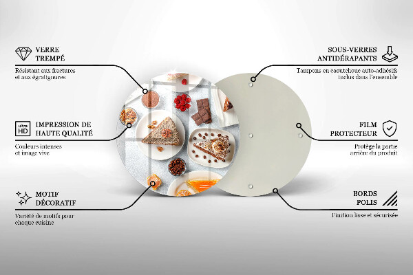 Szklana deska kuchenna Słodkości ciasta
