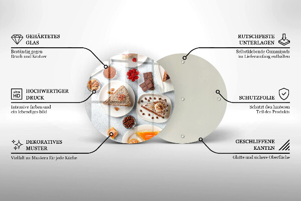 Szklana deska kuchenna Słodkości ciasta