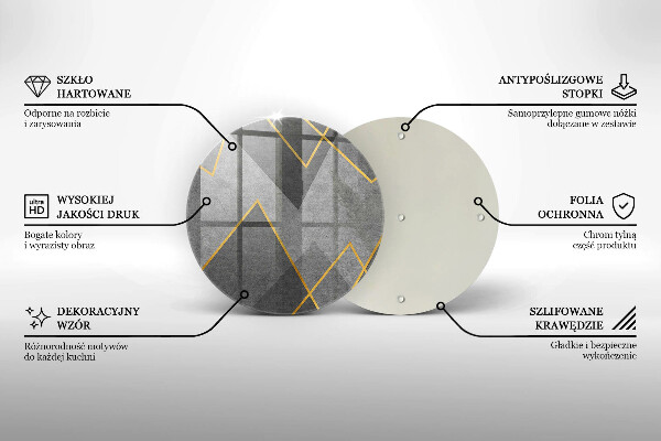 Szklana deska kuchenna Ostre kształty