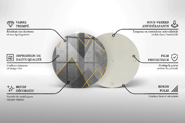 Szklana deska kuchenna Ostre kształty
